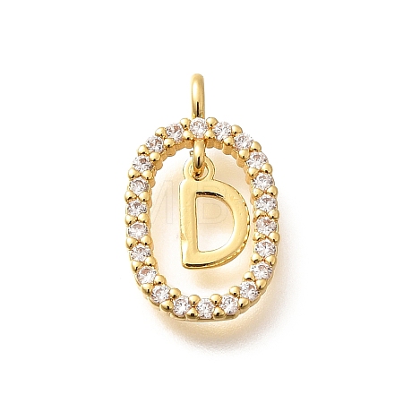 Brass Micro Pave Cubic Zirconia Pendants ZIRC-P123-01G-D01-1