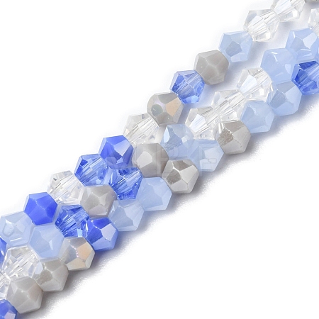 Electroplate Glass Beads Strands X1-EGLA-D018-02E-1