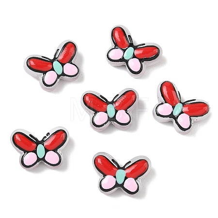 Transparent Glass Enamel Beads LAMP-C023-02E-1