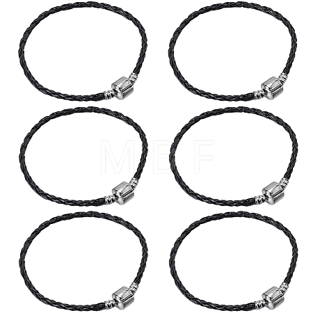20pcs Braided PU Leather Cord Bracelet Making MAK-SC0001-30B-1