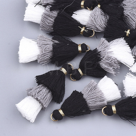 Polycotton(Polyester Cotton) Tassel Pendant Decorations X-FIND-T018-19-1