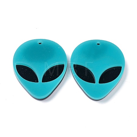 Opaque Acrylic Pendants X-MACR-P023-01C-1