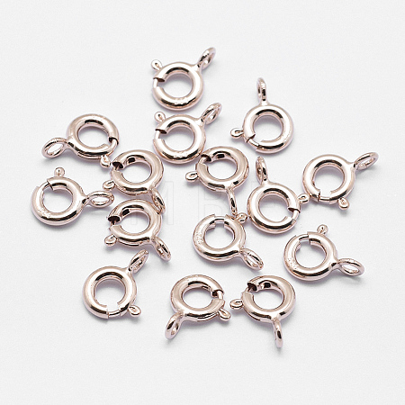 925 Sterling Silver Spring Ring Clasps STER-K167-076B-RG-1