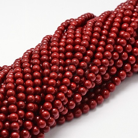 Shell Pearl Beads Strands BSHE-L026-01-4mm-1