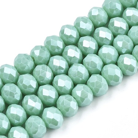 Electroplate Glass Beads Strands EGLA-A034-P6mm-A20-1