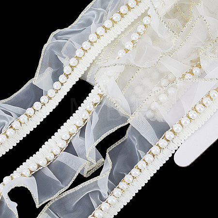 5 Yards Polyester Lace Ribbons OCOR-GF0006-14B-02-1