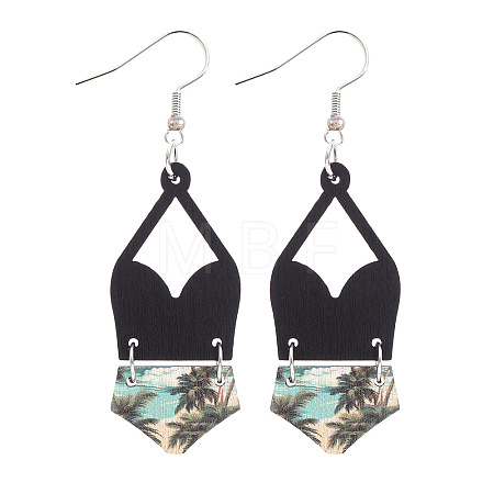 Alloy with Imitation Leather Dangle Earrings FS-WG30D02-19-1