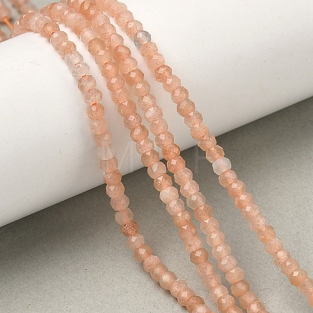 Natural Peach Moonstone Beads Strands G-B168-C10-01-1