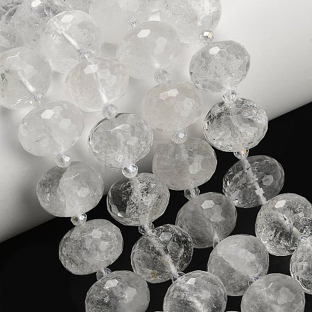 Natural Quartz Crystal Beads Strands G-L642-I02-18x13mm-1