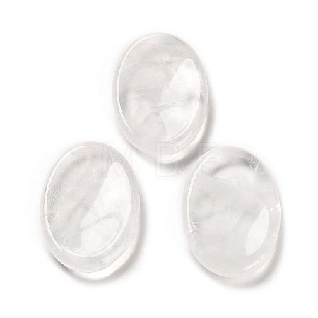 Natural Quartz Crystal Oval Worry Stone G-R487-01B-1