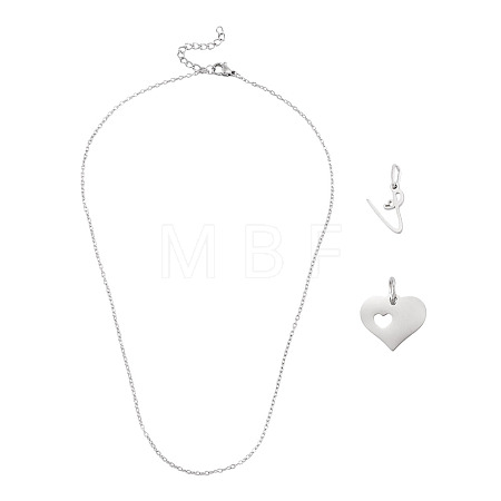 1Pc 304 Stainless Steel Cable Chain Necklaces NJEW-TA0001-24V-1
