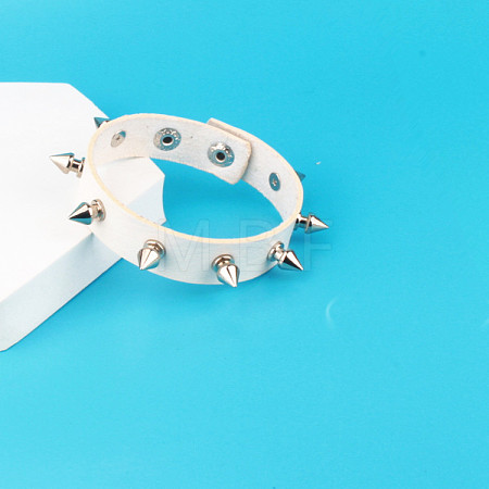 Punk-style Imitation Leather Bangles FS-WG587D3-05-1