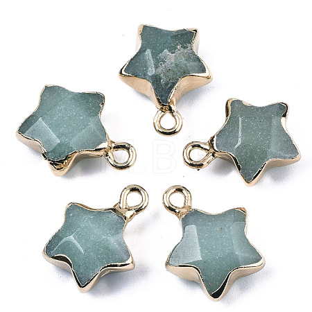Natural Green Aventurine Pendants X-G-N326-36H-1