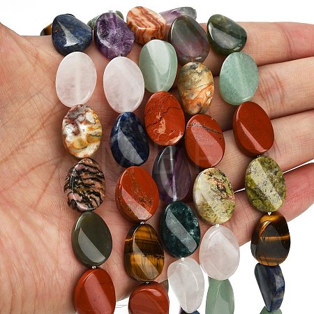 Natural Mixed Gemstone Beads Strands G-D354-C01-1