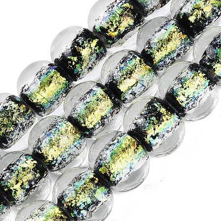 Handmade Foil Glass Beads Strands FOIL-Q002-01A-03-1