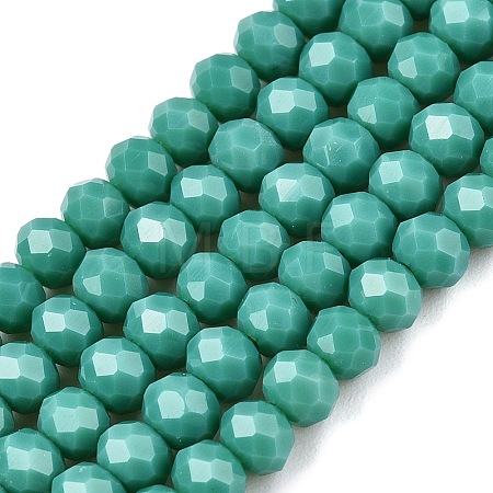 Opaque Solid Color Imitation Jade Glass Beads Strands EGLA-A044-P4mm-D31-1