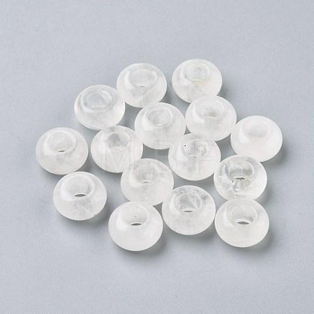Natural Quartz Crystal European Beads G-G740-14x8mm-25-1