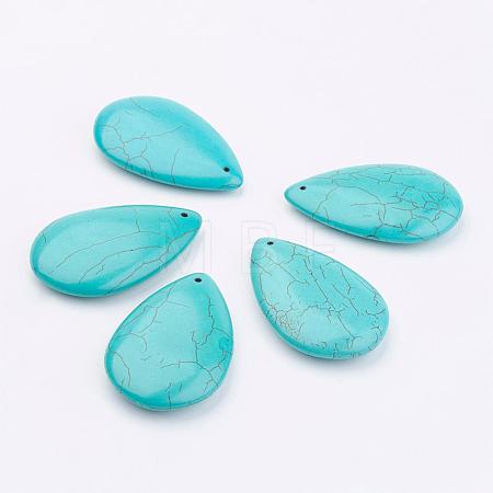 Natural Gemstone Big Pendants X-G-E020-11-1