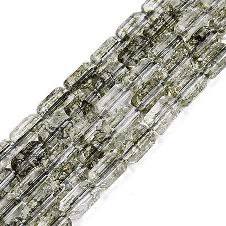 Crackle Transparent Glass Beads Strands GLAA-N068-05A-02-1