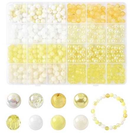 480Pcs 8 Styles Mixed Styles Acrylic Beads OACR-YW0002-68C-1