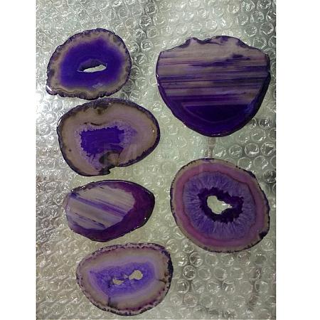 Natural Agate Slices Big Pendants G-E022-8-1