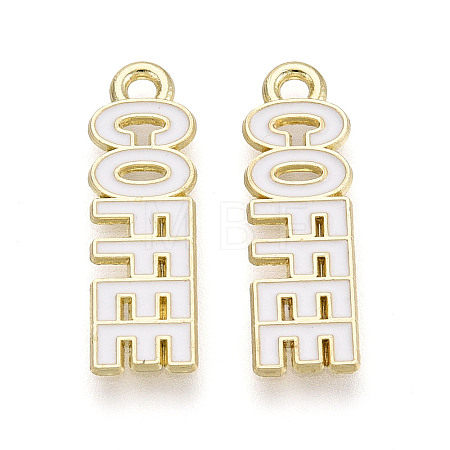 Alloy and Enamel Pendants PALLOY-T093-09B-G-1
