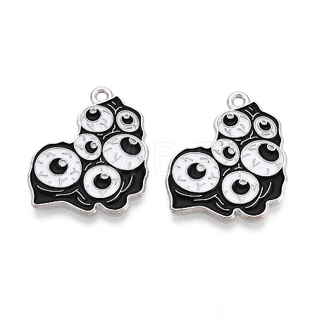Halloween Theme Alloy and Enamel Pendants ENAM-T021-31C-01P-1