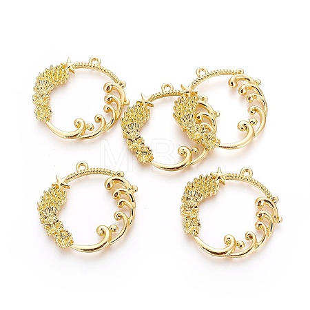 Alloy Open Back Bezel Pendants LS-PALLOY-P180-03G-1