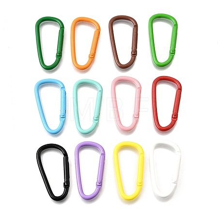 Spray Painted Alloy Spring Gate Rings PALLOY-A022-03-1