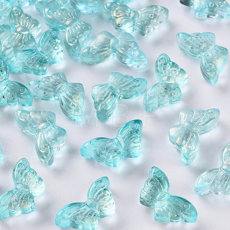 Transparent Spray Painted Glass Beads GLAA-S190-018A-04-1