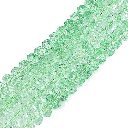 Crackle Transparent Glass Beads Strands GLAA-N068-03A-05-1