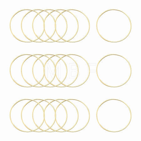 Brass Linking Rings KK-Y003-03L-G-1