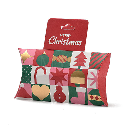 Christmas Theme Paper Pillow Gift Boxes X-CON-B012-04-1