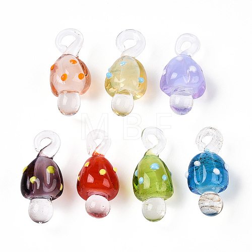 Handmade Lampwork Pendants LAMP-T021-23M-1