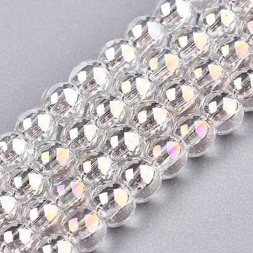 Electroplate Glass Beads Strands X-EGLA-S195-02B-01-1