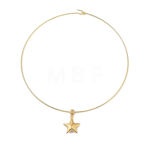 Brass Charm Necklace BJEW-Q350-04A-G-1