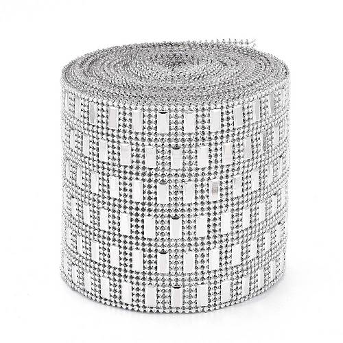 Plastic Diamond Mesh Wrap Roll DIY-L049-01-1