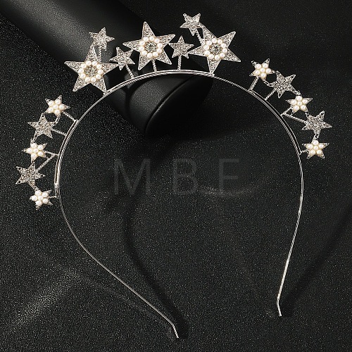 Iron with Rhinestone Hair Bands PW-WG83403-02-1