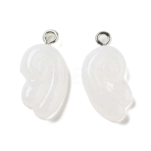 Opaque Resin Pendants FIND-M035-01D-1