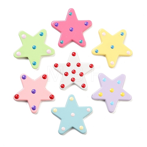 Colored Dots Opaque Resin Decoden Cabochons RESI-S04-04-1