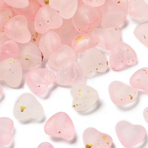 Frosted Transparent Acrylic Beads OACR-F013-02-1