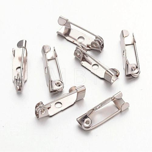 Platinum Iron Pin Backs Brooch Safety Pin Findings X-IFIN-S276-1