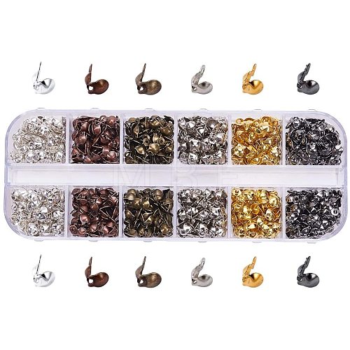 Iron Bead Tips Knot Covers IFIN-PH0024-17-WH-1