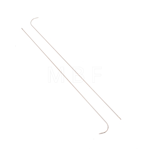 304 Stainless Steel Bented Beading Needles TOOL-WH0125-32A-1