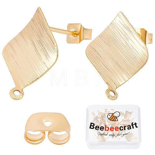 20Pcs Brass Stud Earring Findings KK-BBC0004-36-1