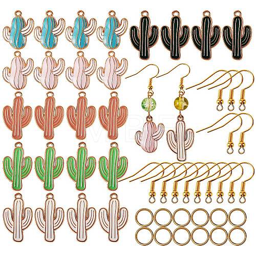 DIY Cactus Earrings Making Kit DIY-SZ0005-93-1