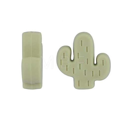 20Pcs Cactus Food Grade Eco-Friendly Silicone Focal Beads JX906C-1