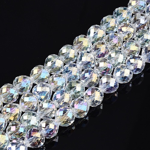 Transparent Glass Beads Strands EGLA-T008-14B-02-1