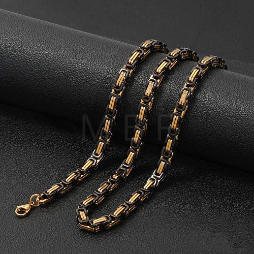 Stainless Steel Byzantine Chains Necklaces for Men FS-WG56795-134-1