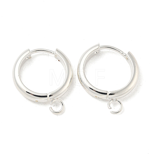 201 Stainless Steel Huggie Hoop Earring Findings STAS-P283-01Z-S-1